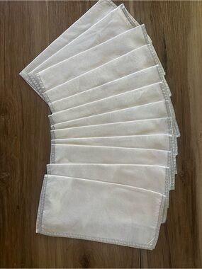 Pottery Barn Silver Trim Napkins (10)